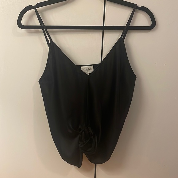 Cami NYC black top with beautiful rose detailing, perfect condition - never worn - Picture 1 of 2